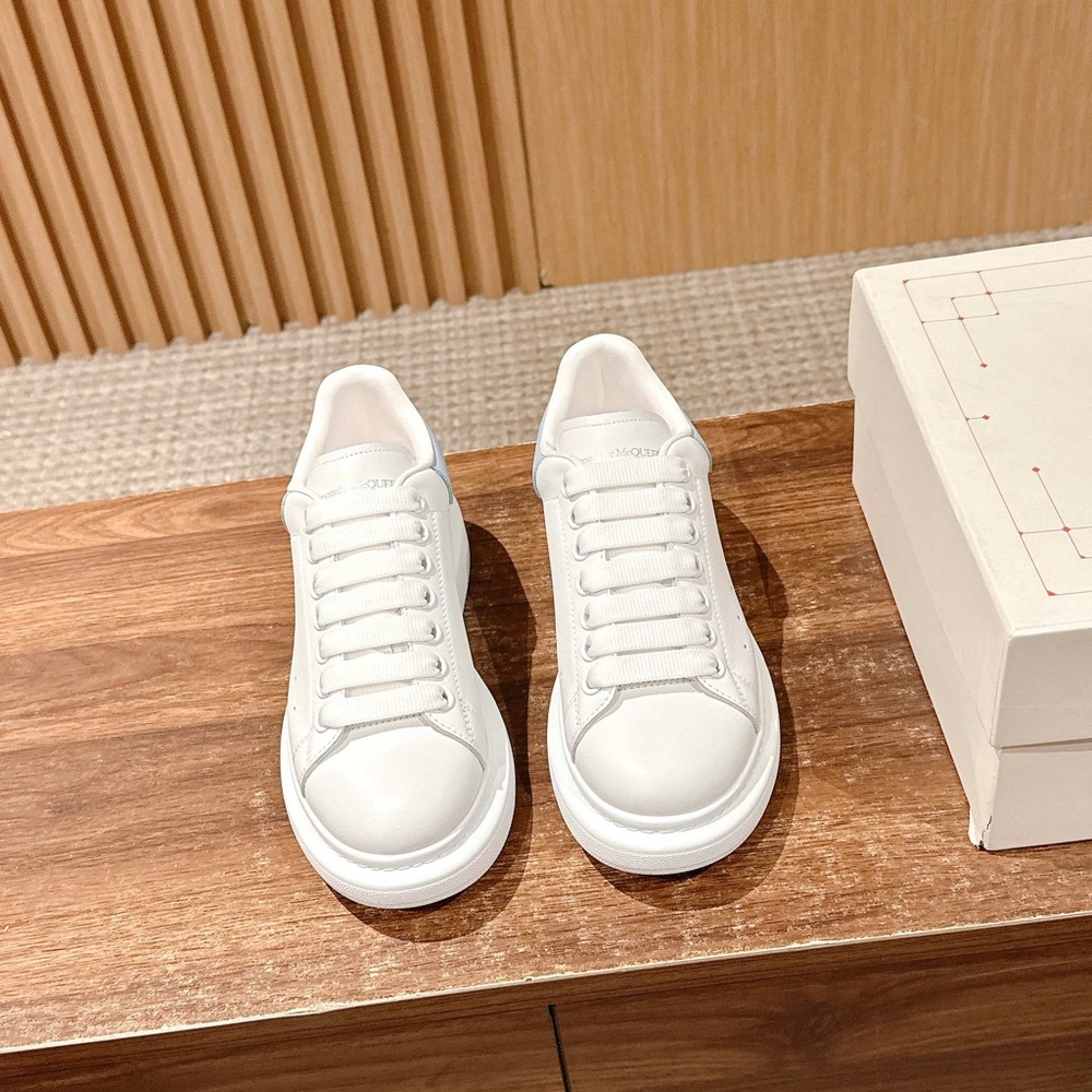 Alexander McQueen white and blue unisex sneakers